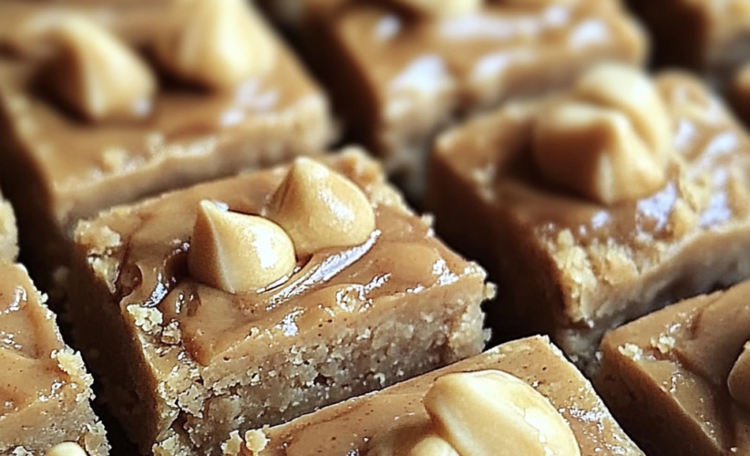 Bourbon-Spiked Toffee Chocolate Chunk Blondies