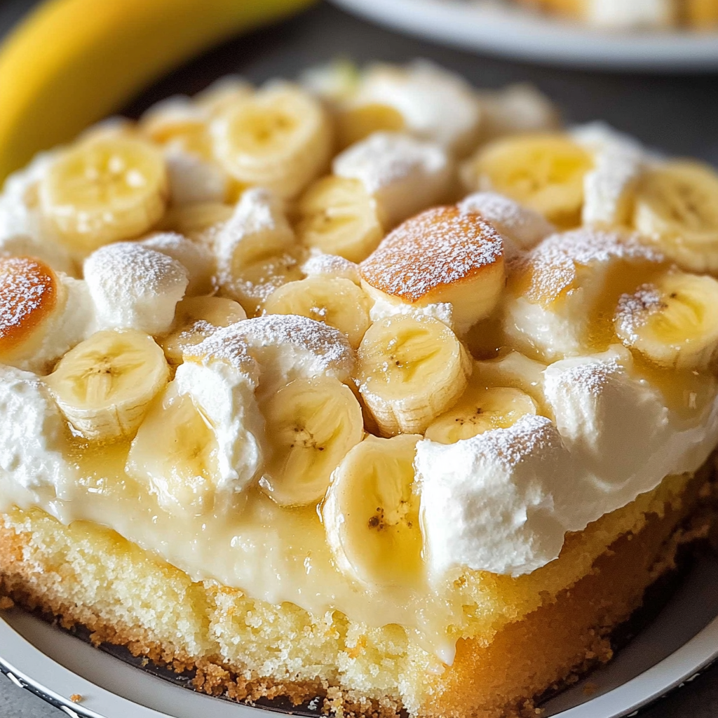 Classic Banana Pudding Poke Cake