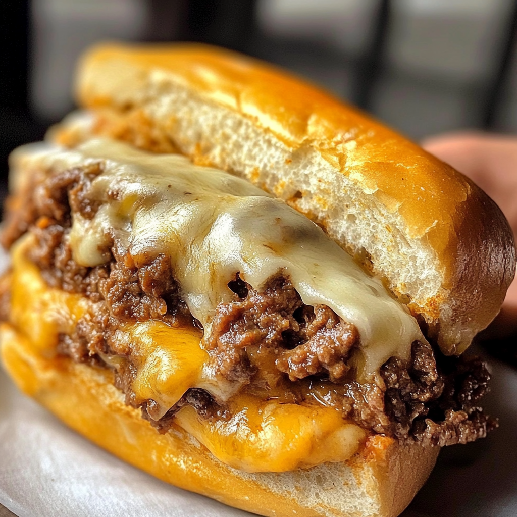 Cheesy Philly Cheesesteak Sloppy Joes