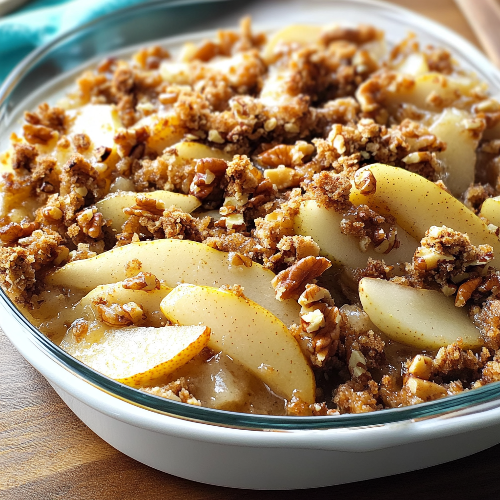 Rustic Pear & Walnut Crisp