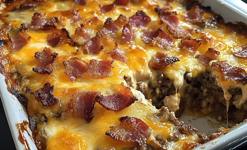 Low-Carb Bacon Cheeseburger Casserole: A Perfect Comfort Food for Keto and Low-Carb Diets