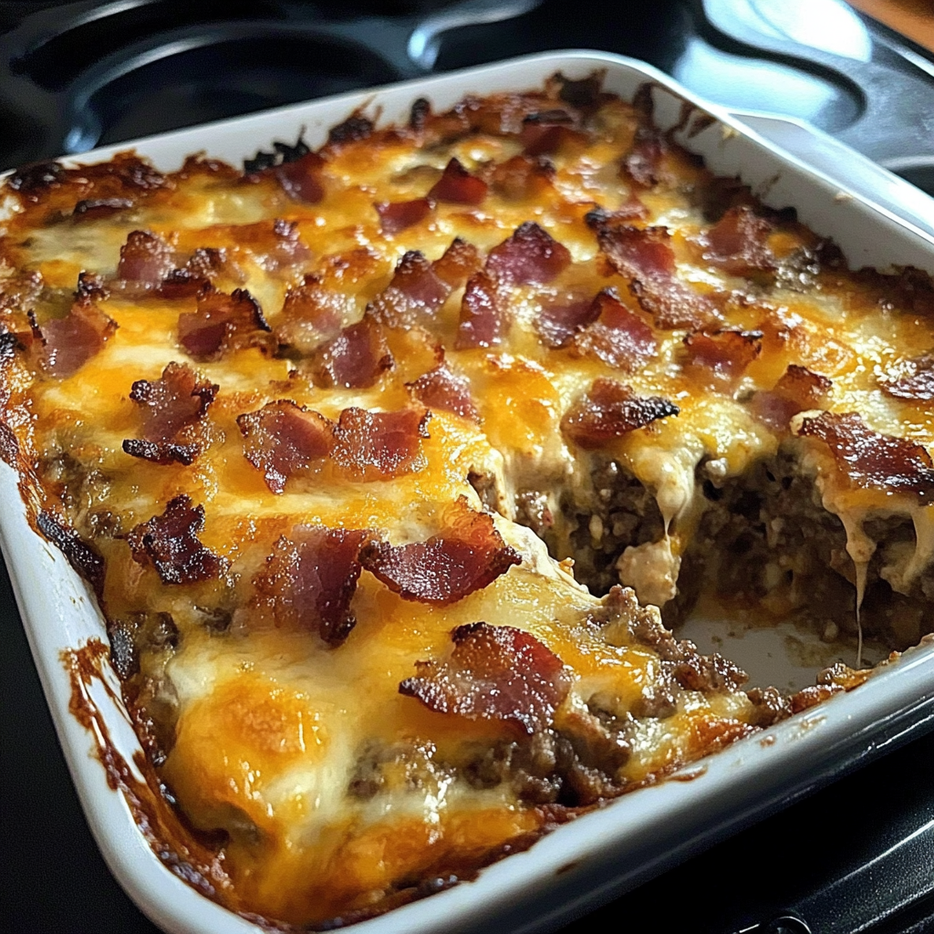 Low-Carb Bacon Cheeseburger Casserole: A Perfect Comfort Food for Keto and Low-Carb Diets