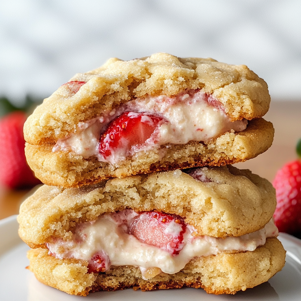 Strawberry Cheesecake Stuffed Cookies: A Decadent Dessert Creation