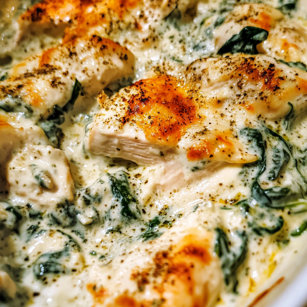 Creamy Chicken and Spinach Casserole: A Comforting Family Favorite