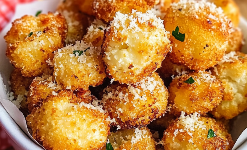 Crispy Parmesan Cauliflower Bites
