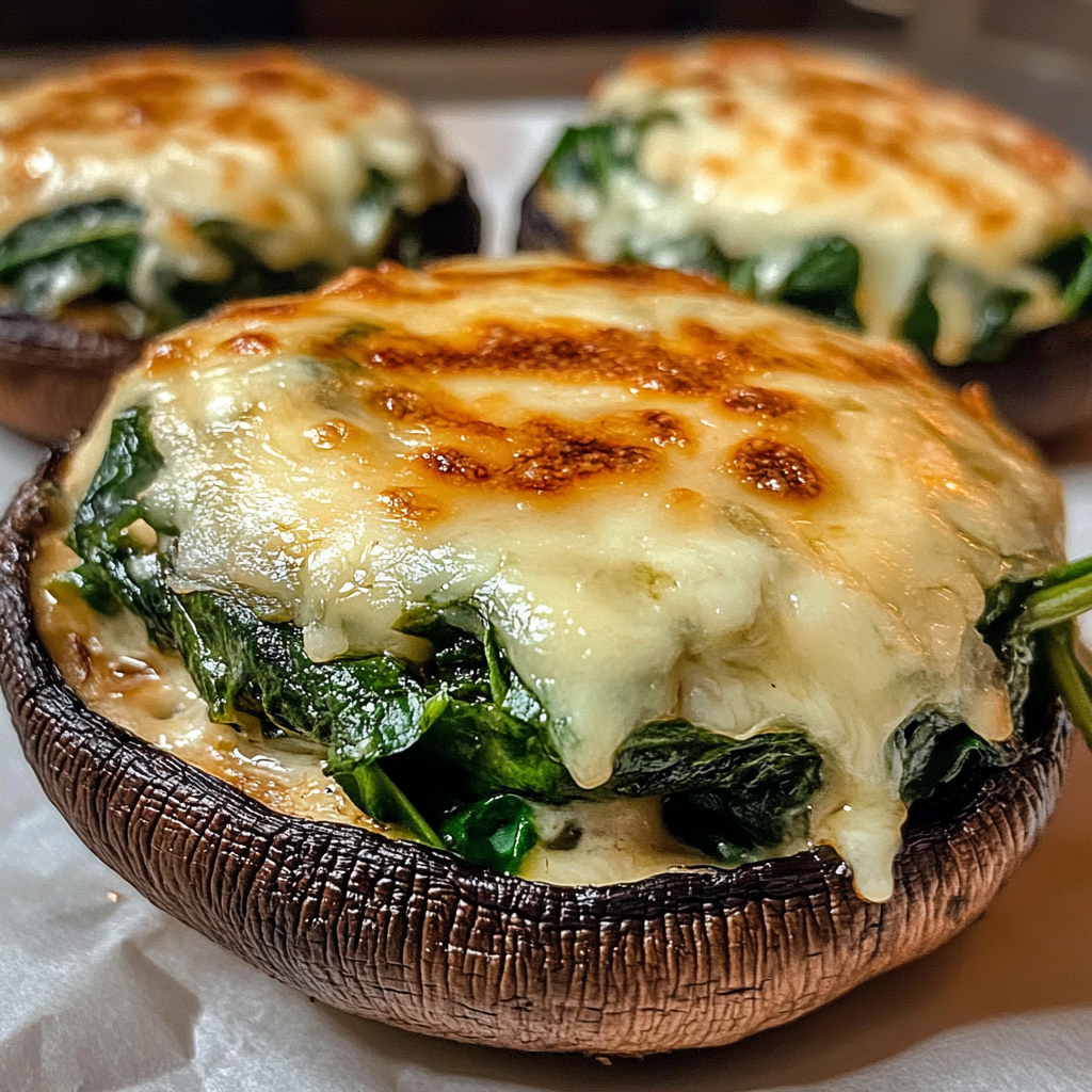 Spinach and Cheese Stuffed Portobello Mushrooms: An Elegant Vegetarian Delight