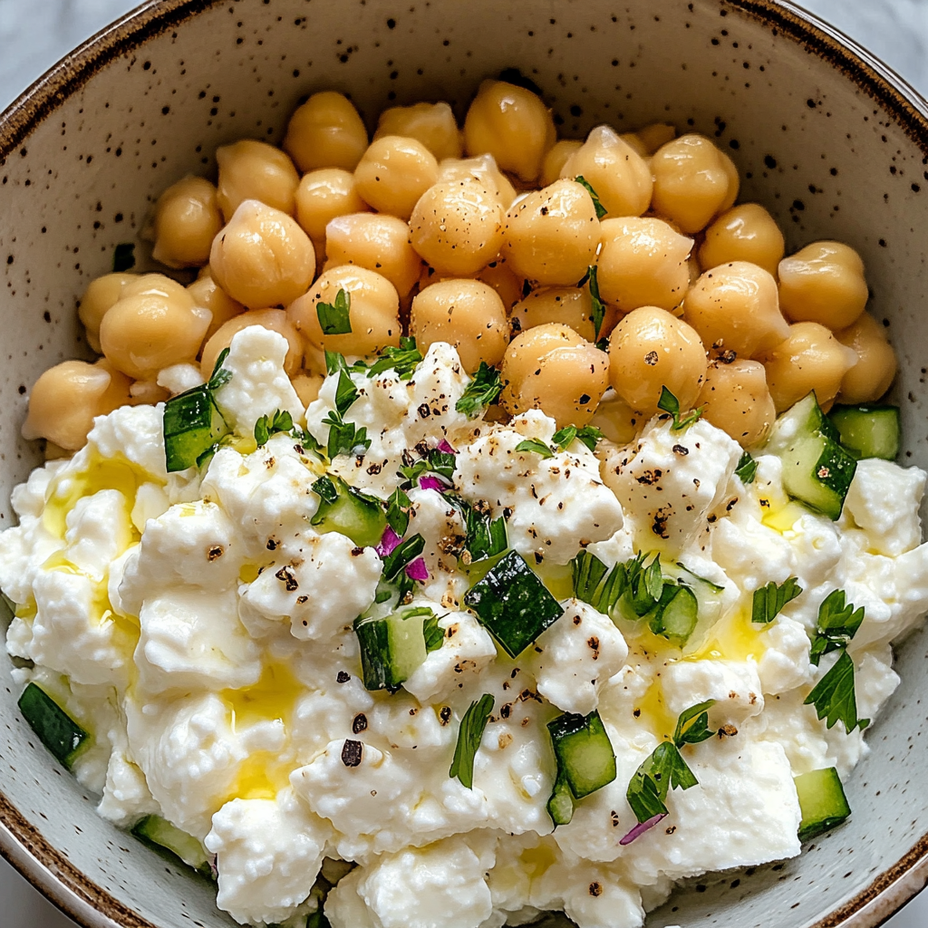 Cottage Cheese and Chickpea Salad: A Protein-Packed Mediterranean-Inspired Dish