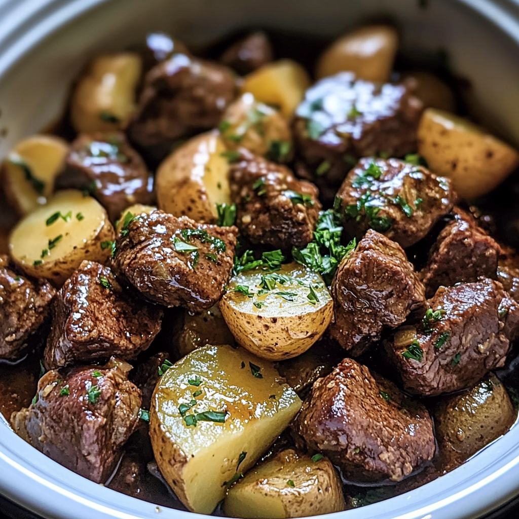 Slow Cooker Garlic Butter Beef Bites & Potatoes: The Ultimate Set-and-Forget Comfort Meal