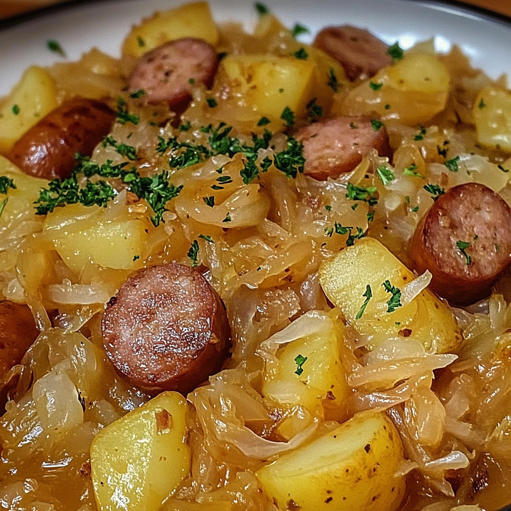 Polish Sausage, Sauerkraut, and Potatoes: A Comforting, One-Pot Meal