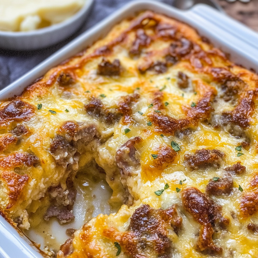 Cheesy Breakfast Sausage Casserole: The Perfect Make-Ahead Morning Meal