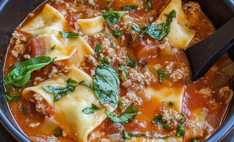 The BEST Lasagna Soup Recipe