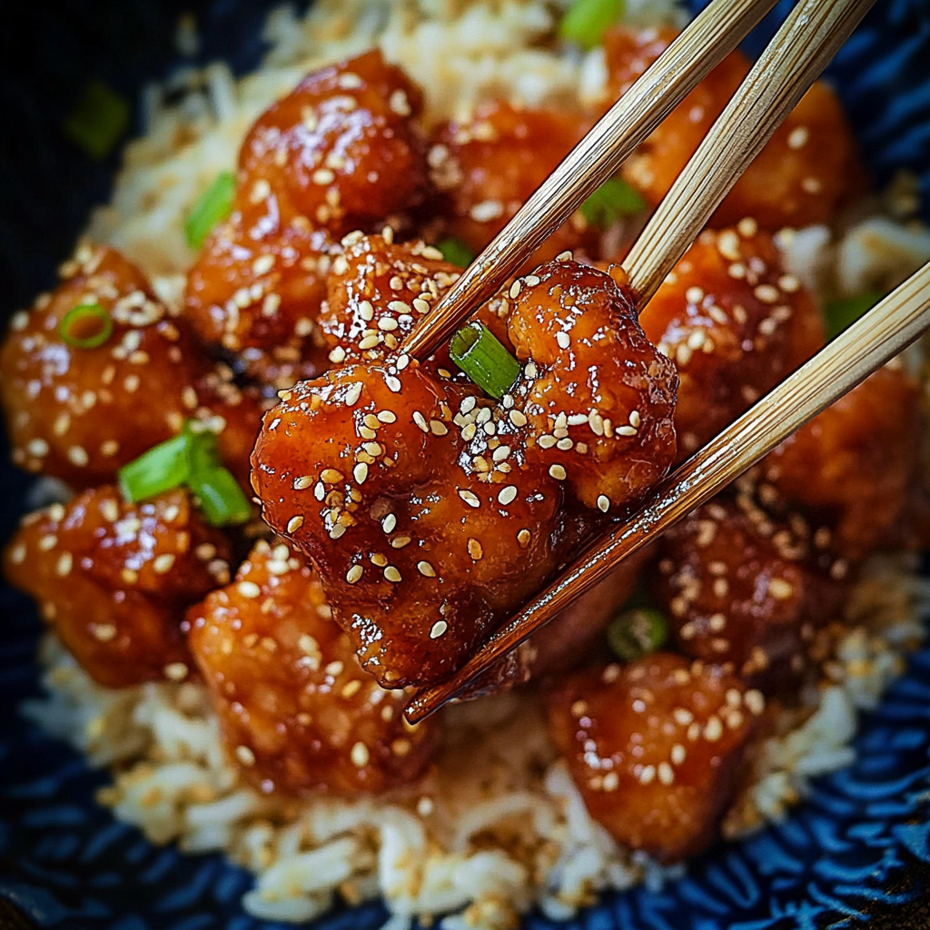 Sticky Sesame Crispy Tofu