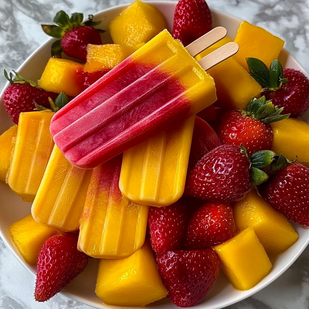 Easy Three Ingredient Strawberry Mango Popsicles: A Taste of Summer Memories