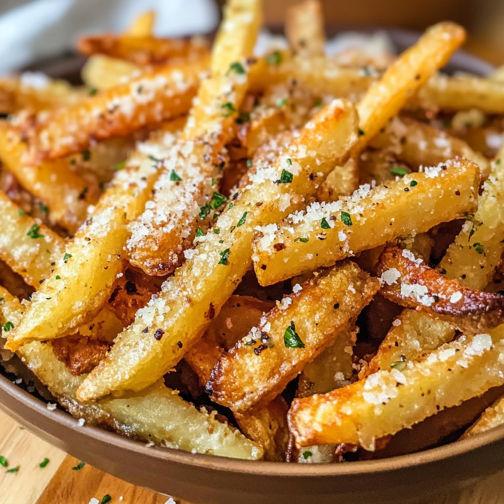 Crispy Air Fryer Garlic Parmesan Fries