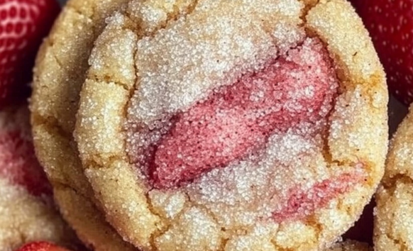 Cinnamon Strawberry Sugar Cookies!