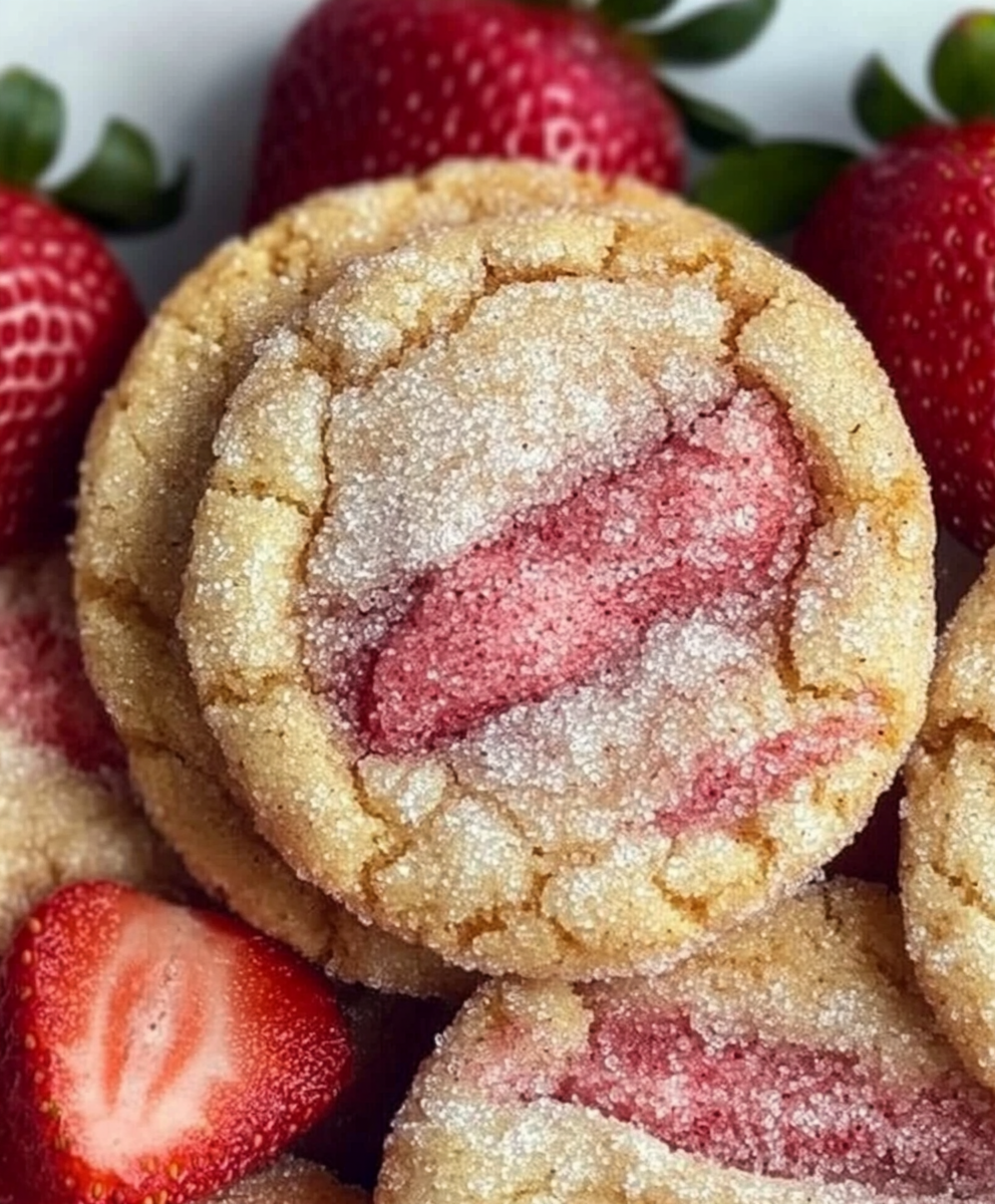 Cinnamon Strawberry Sugar Cookies!