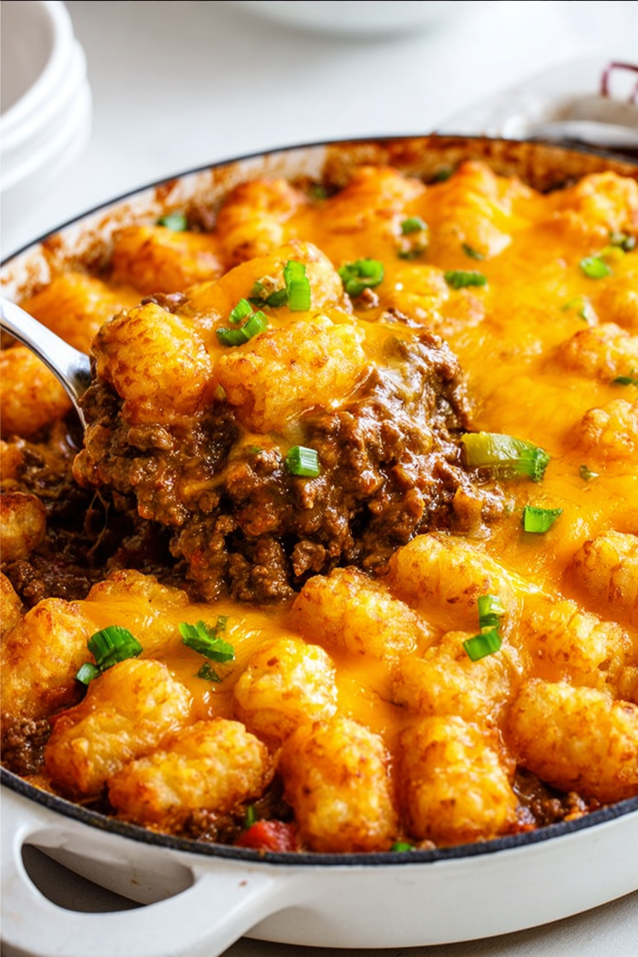 Tater Tot Sloppy Joe Skillet
