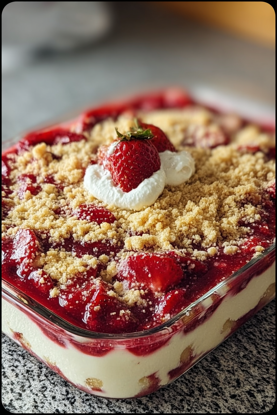 Strawberry Cheesecake Dump Cake