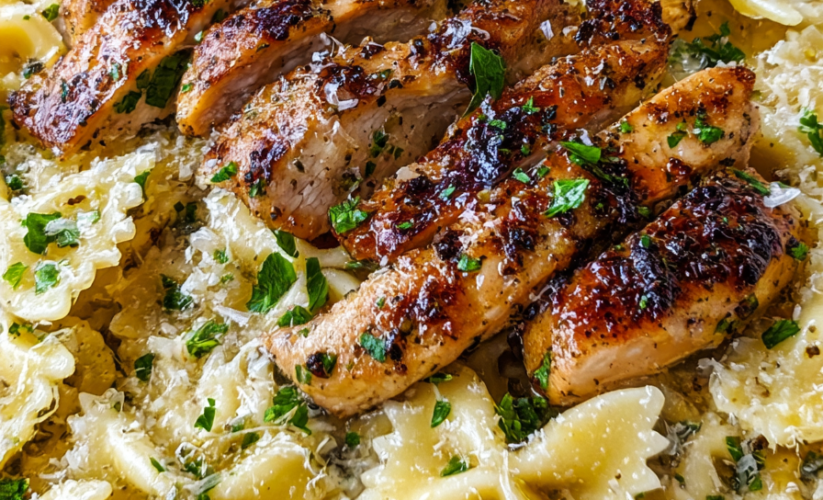 Bowtie Lemon Garlic Chicken Pasta