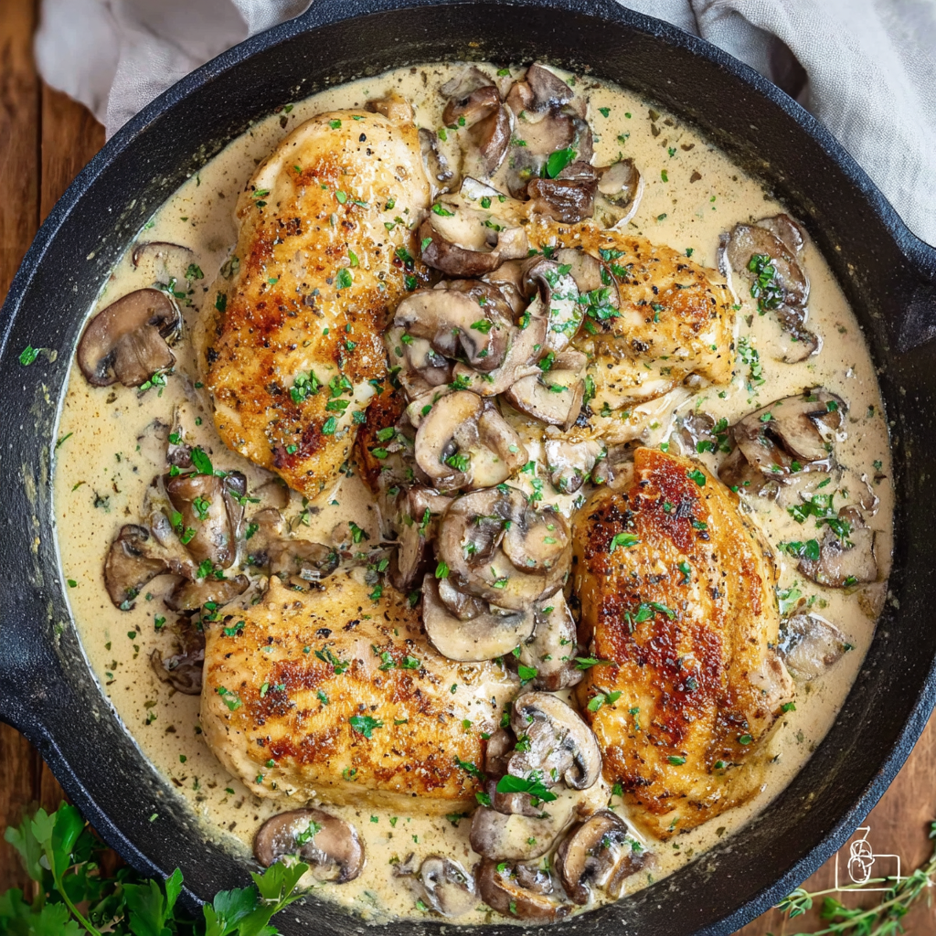 Boursin Chicken: The Ultimate Creamy Garlic Herb & Mushroom Skillet