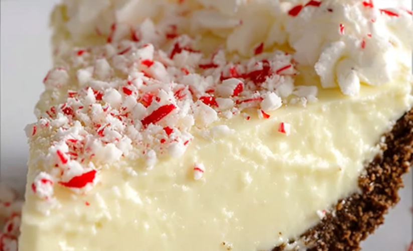White Chocolate Peppermint Pie