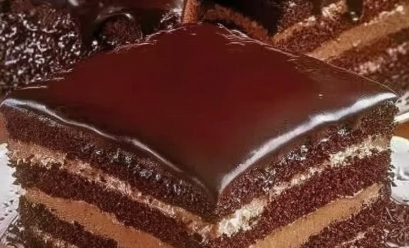 Mocha Layer Cake with Chocolate Rum Filling