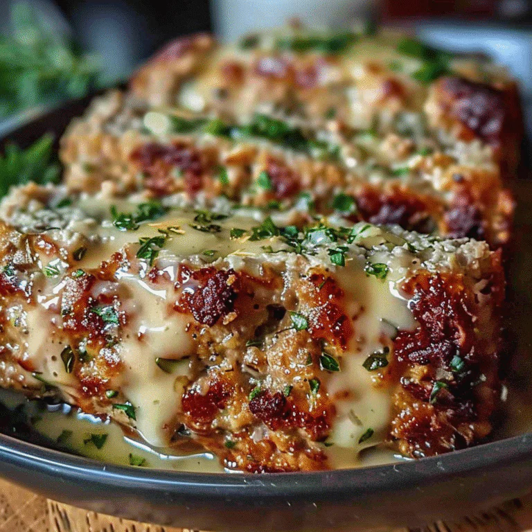 Garlic Parmesan Chicken Meatloaf