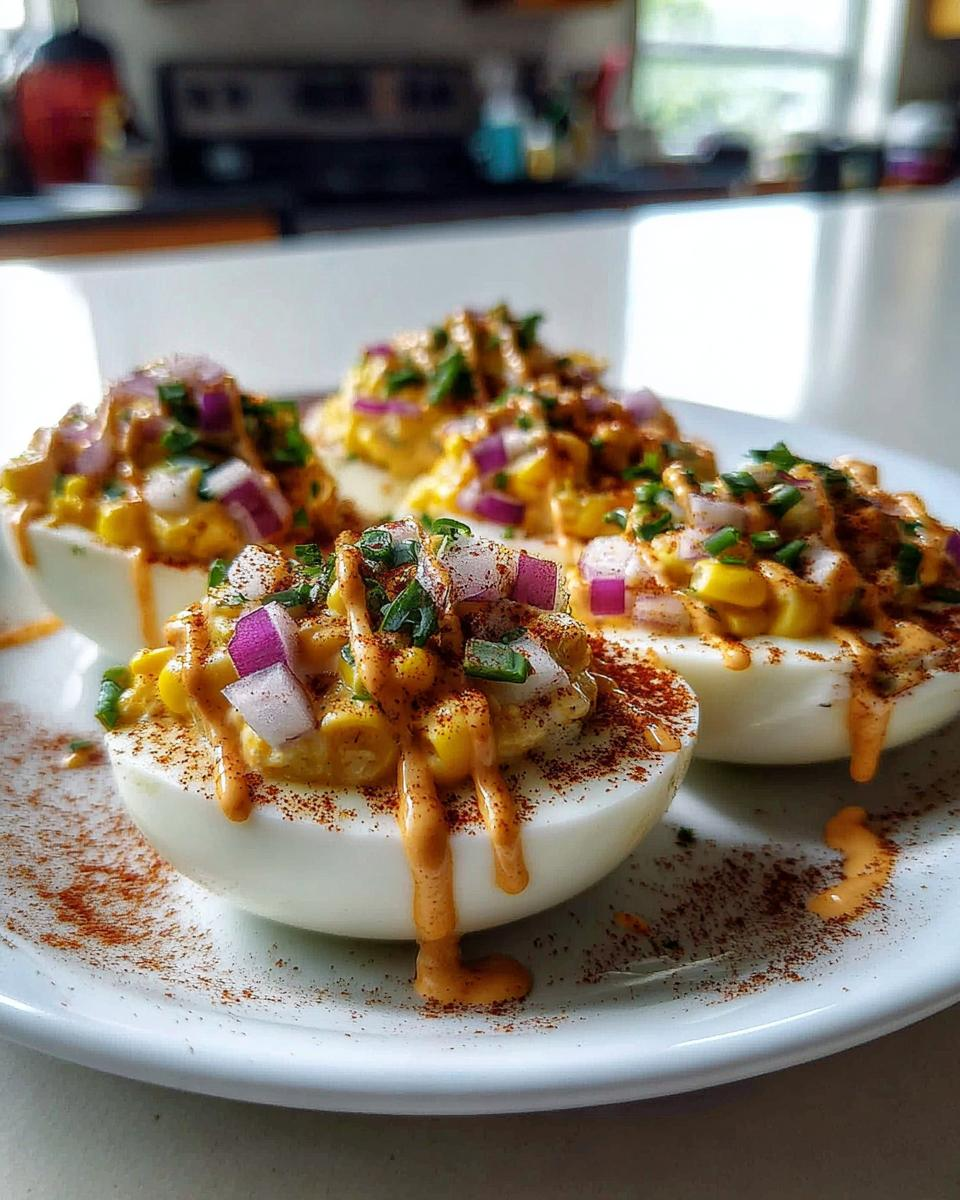 Elote Deviled Eggs