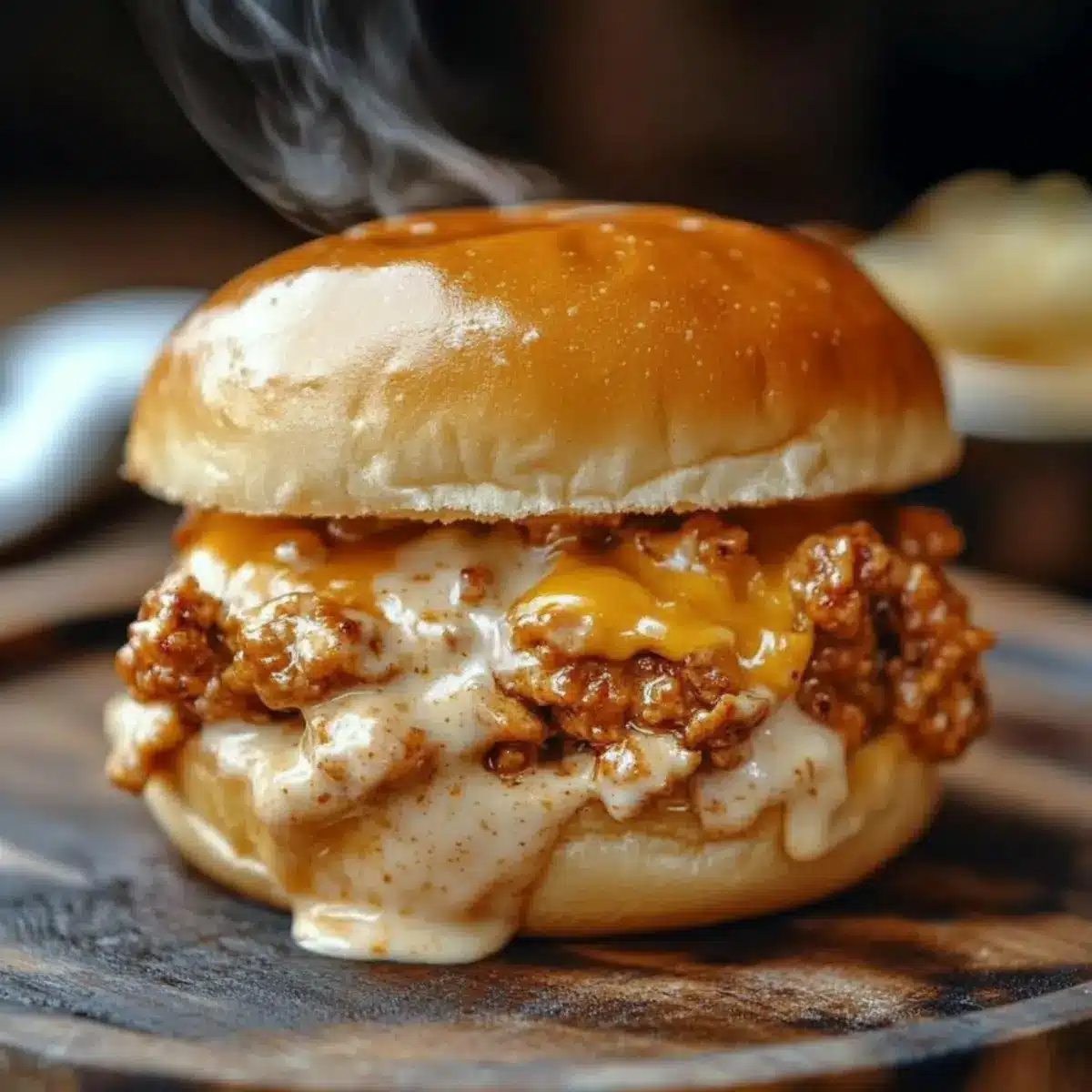 Irresistibly Zesty Cajun Chicken Sloppy Joes with Creamy Cheese Sauce