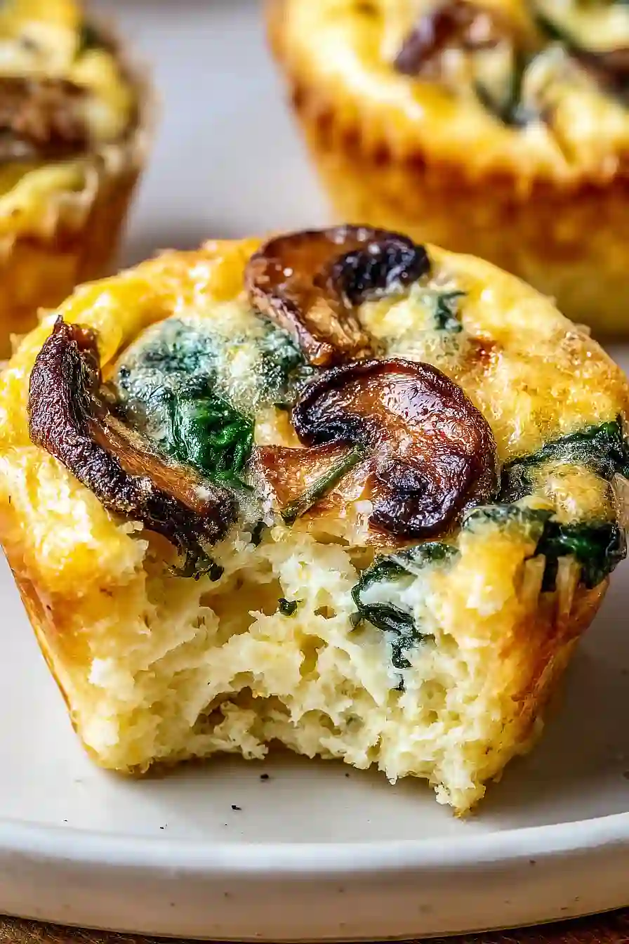 Spinach and Mushroom Quiche Muffins