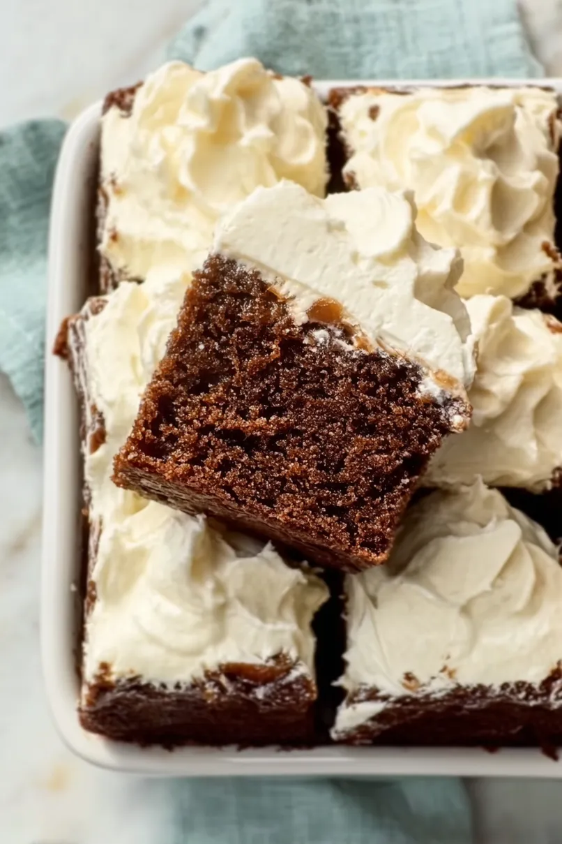 Gooey Root Beer Float Brownies
