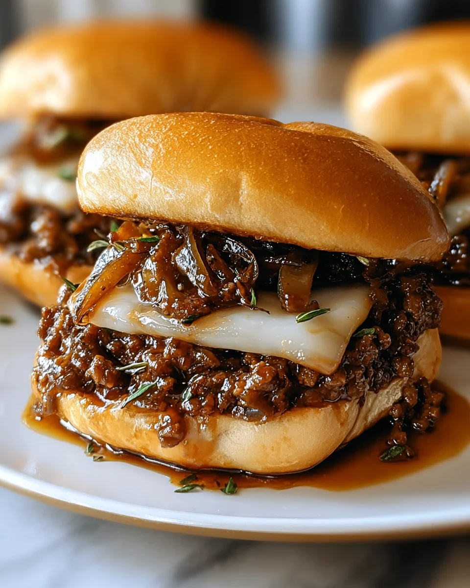 Irresistible French Onion Beef Sloppy Joes