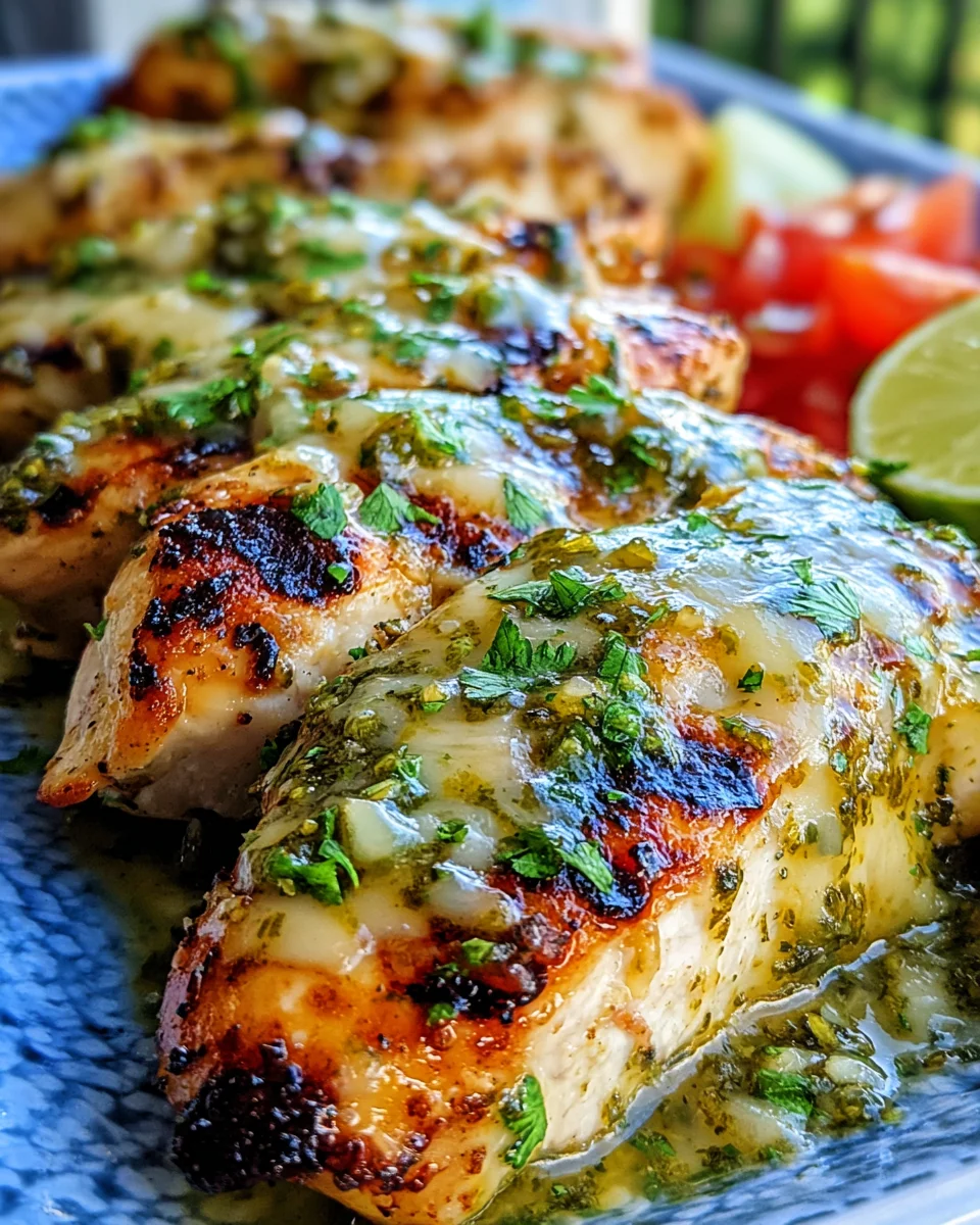 Grilled Salsa Verde Pepper Jack Chicken