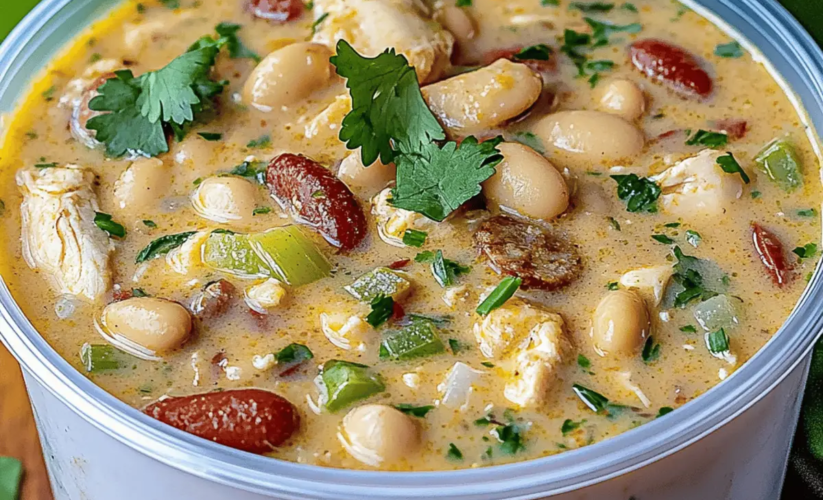Cozy Cajun White Chicken Chili