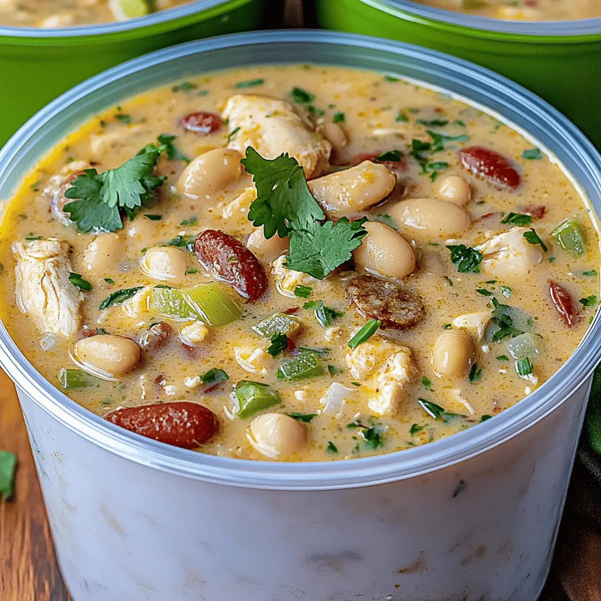 Cozy Cajun White Chicken Chili