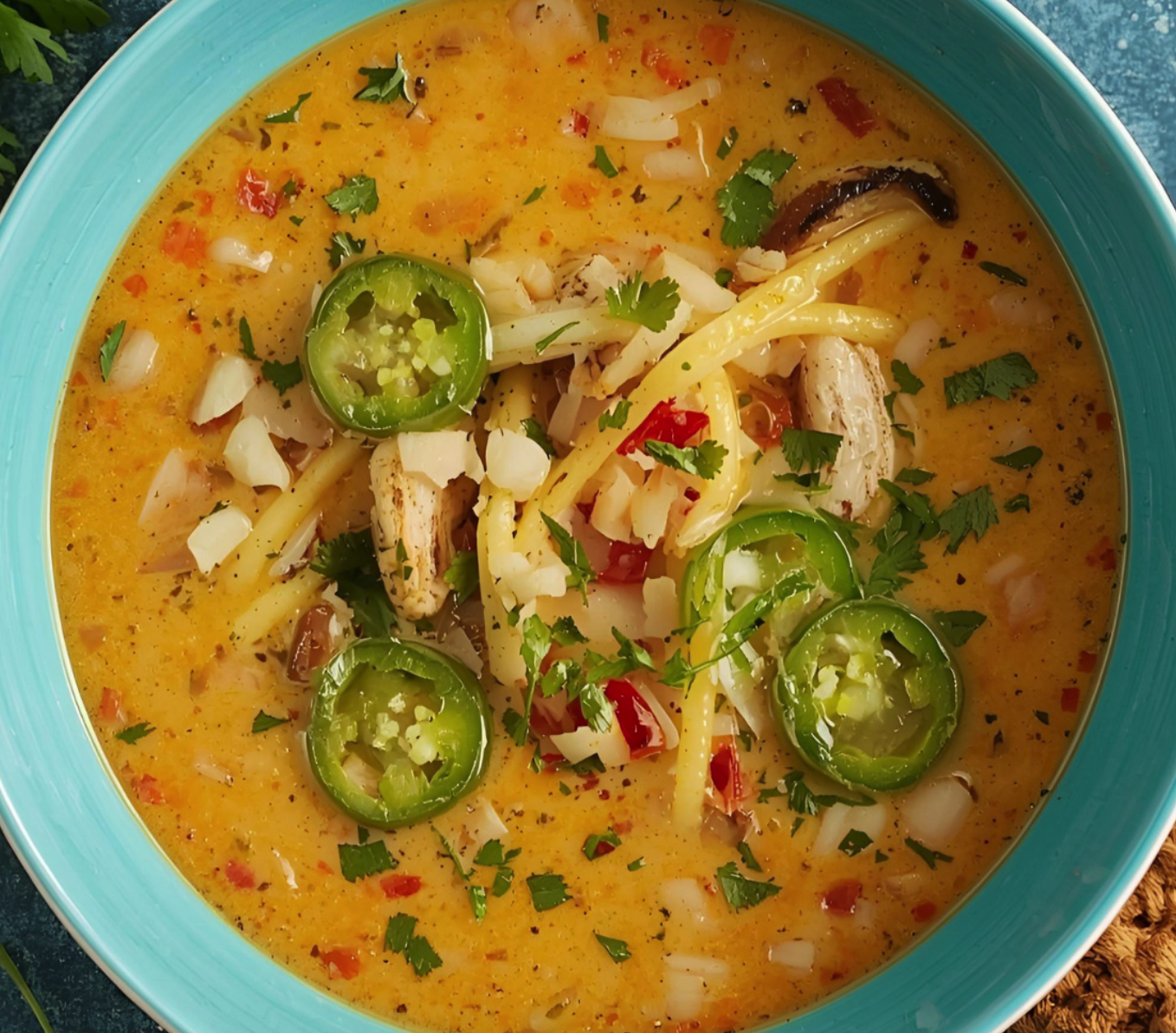 Spicy Jalapeño Popper Chicken Soup