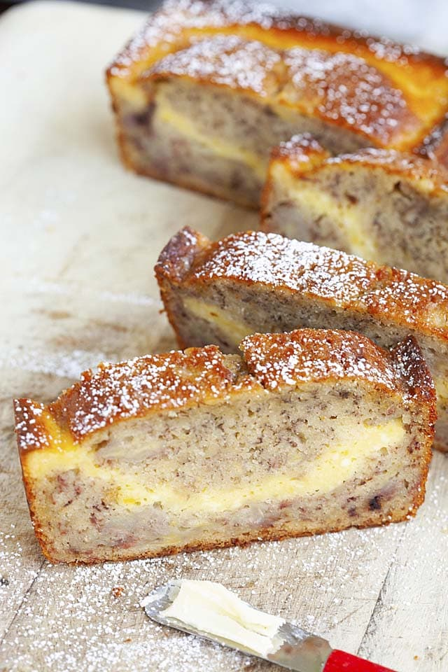 Cheesecake Banana Bread
