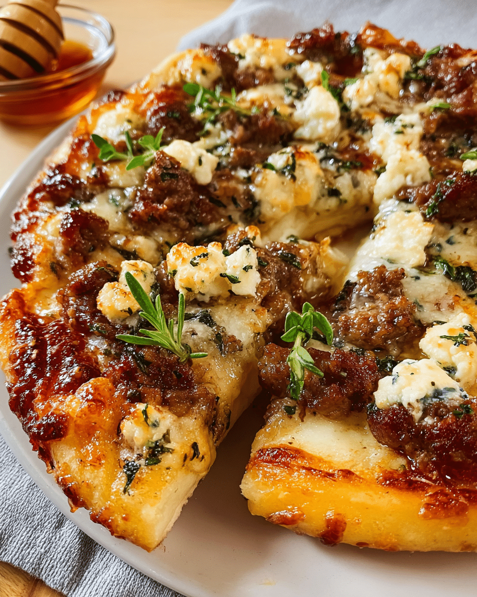 Sausage Ricotta Honey Hot Pizza