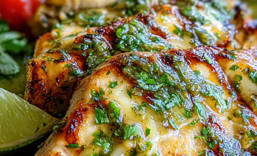 Grilled Salsa Verde Pepper Jack Chicken