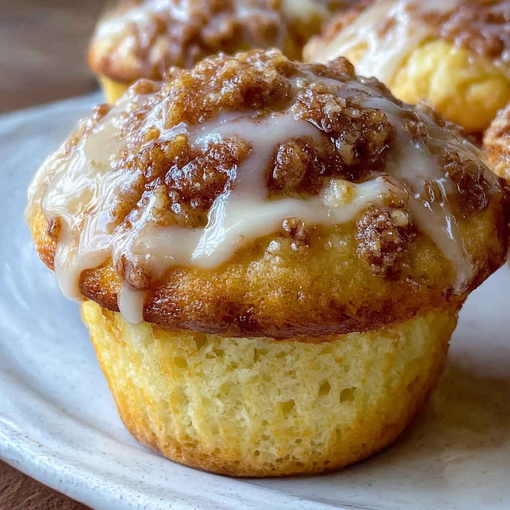 Easy Cinnamon Roll Protein Muffins