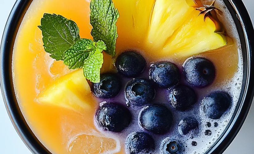 Blueberry Pineapple Tequila Sour