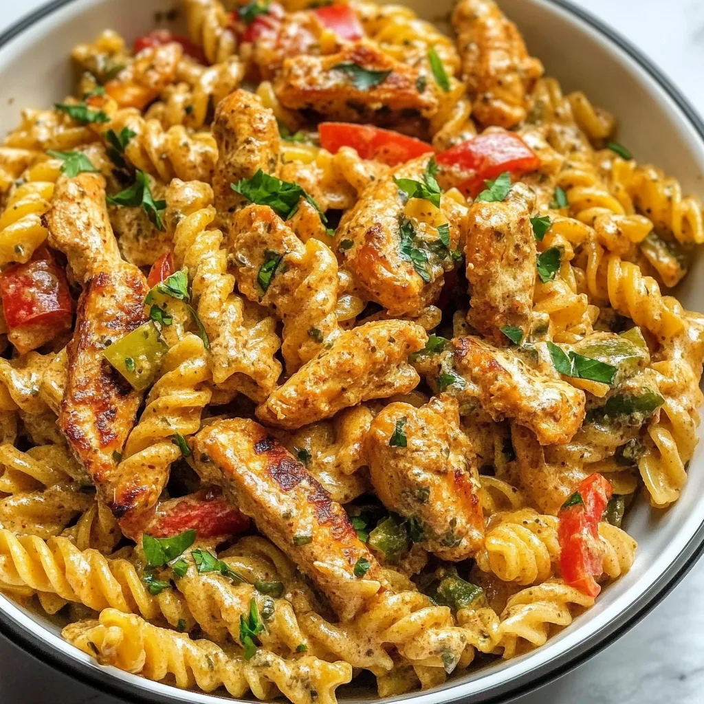 Creamy Rasta Pasta with Jerk Chicken