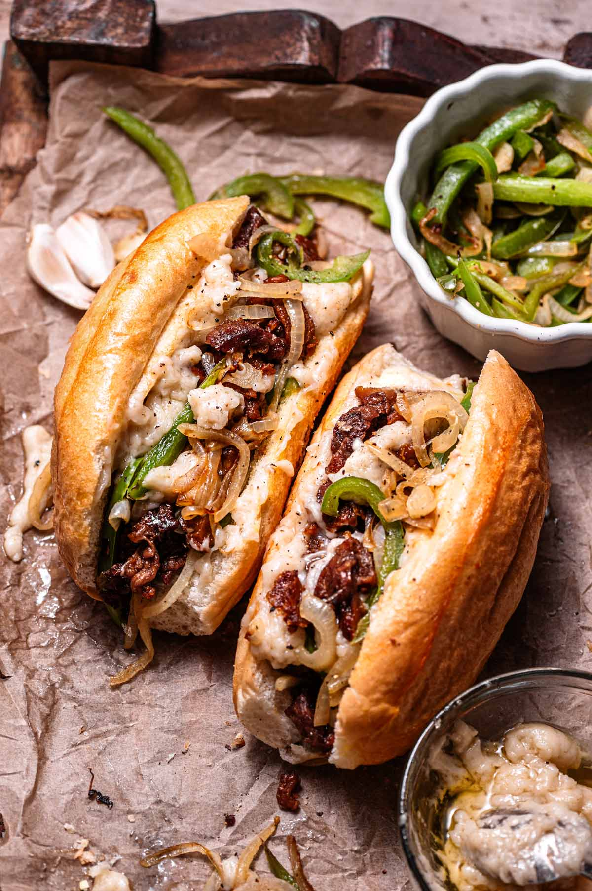 Vegan Philly Cheesesteaks (with Seitan)