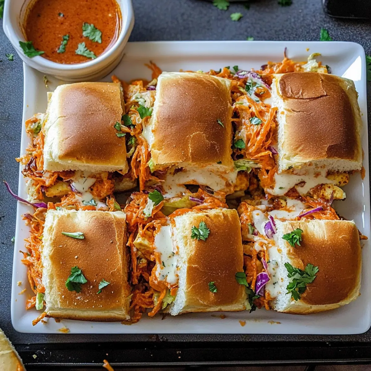 Buffalo Tofu Sliders