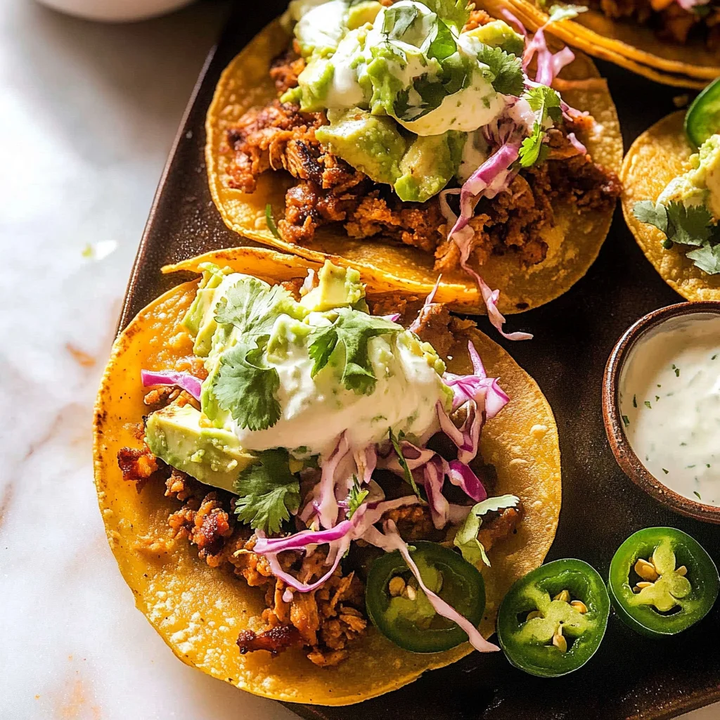 Cool Ranch Chicken Tostadadillas with Honey Lime Crema