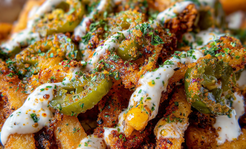 Crispy Jalapeño Louisiana Voodoo Fries with Pickle Ranch