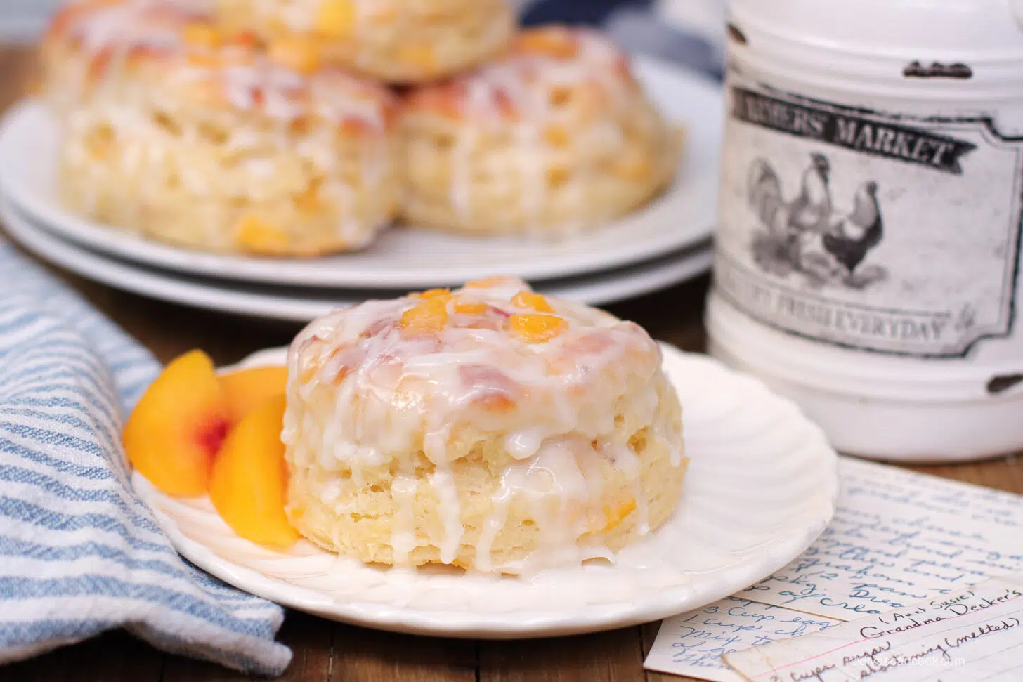 Peach Buttermilk Biscuits
